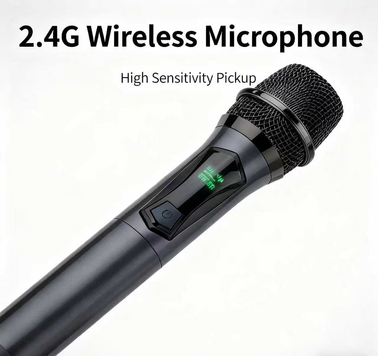 Hridz U8 Rechargeable 2.4GHz Dual Wireless Microphone System for Karaoke, DJ Live Performances