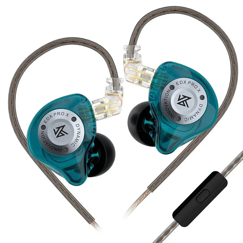 EDX Pro-X Wired In-Ear Monitors with Mic — HiFi Bass Earbuds for Sport & Gaming