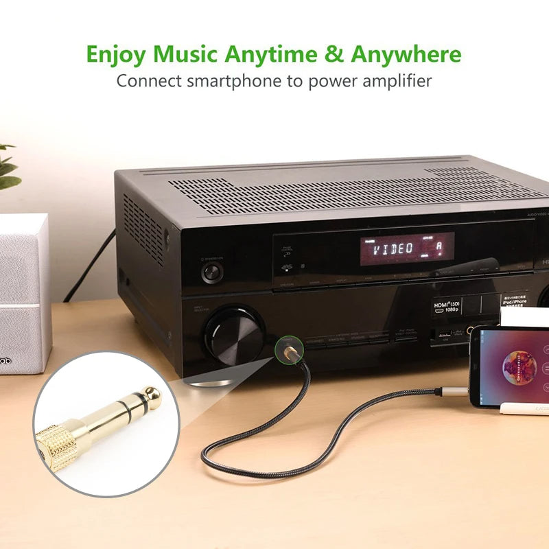 Hridz 3.5mm to 6.35mm stereo jack adapter – image 3