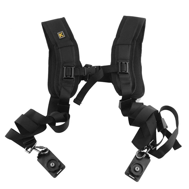 Hridz Double Shoulder Camera Strap – Dual Quick Sling Belt for Canon, Nikon, Sony & Olympus DSLR