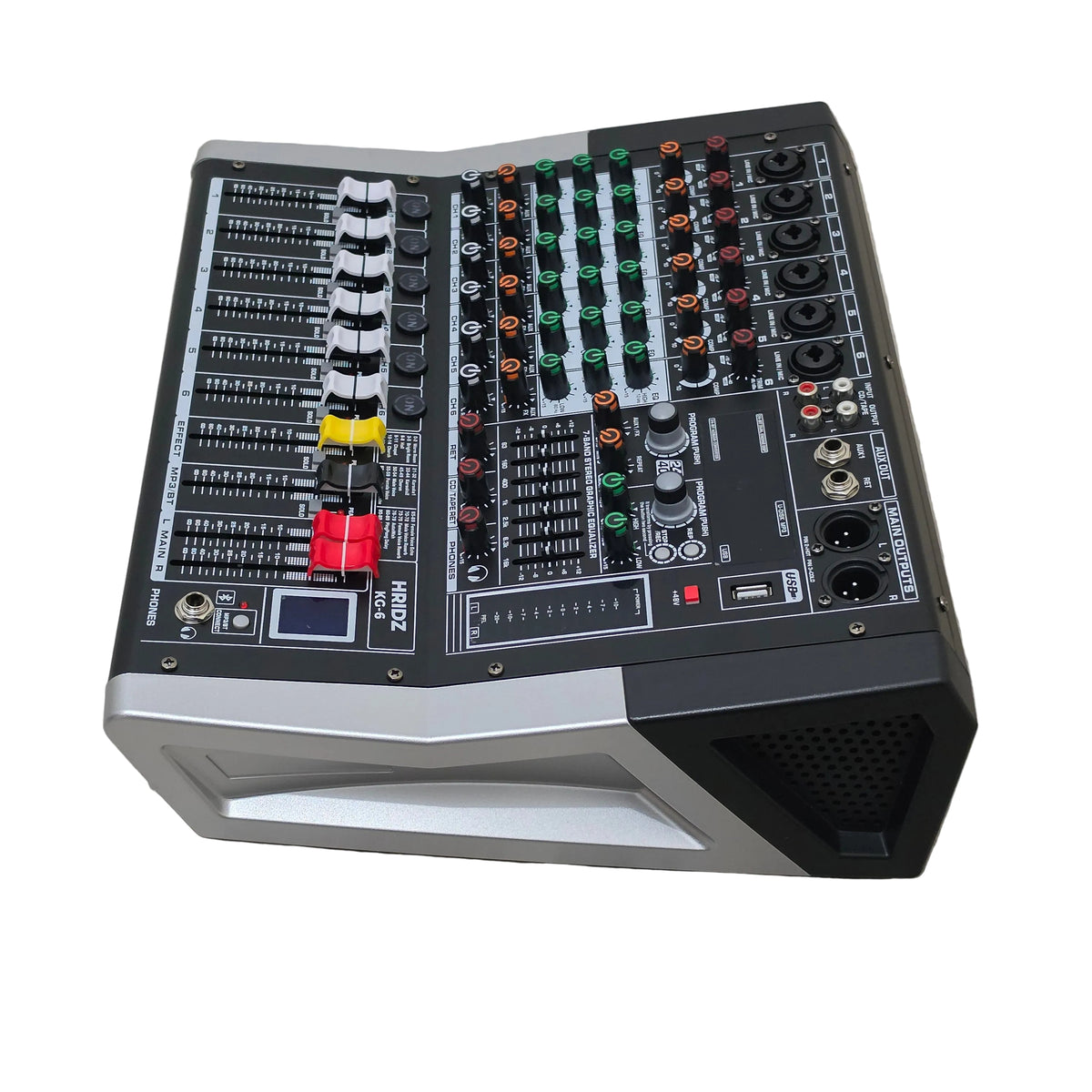 Hridz KG-4 / KG-6 / KG-8 Powered Audio Mixer 600W × 2 with Bluetooth, USB & Built-In Effects