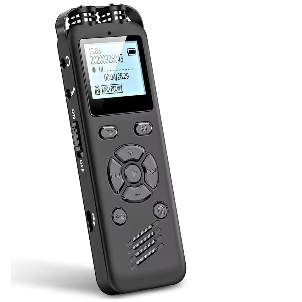 Hridz T69 Digital Voice Recorder β Voice Activated, Expandable to 128GB
