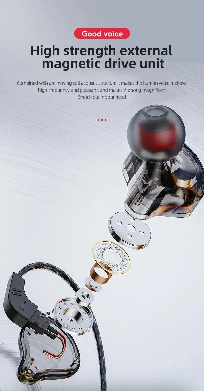 Hridz X2 Wired HiFi In-Ear Earphones 3.5mm Heavy Bass Earbuds for Gaming, Music, Sport & Everyday Listening – No Microphone