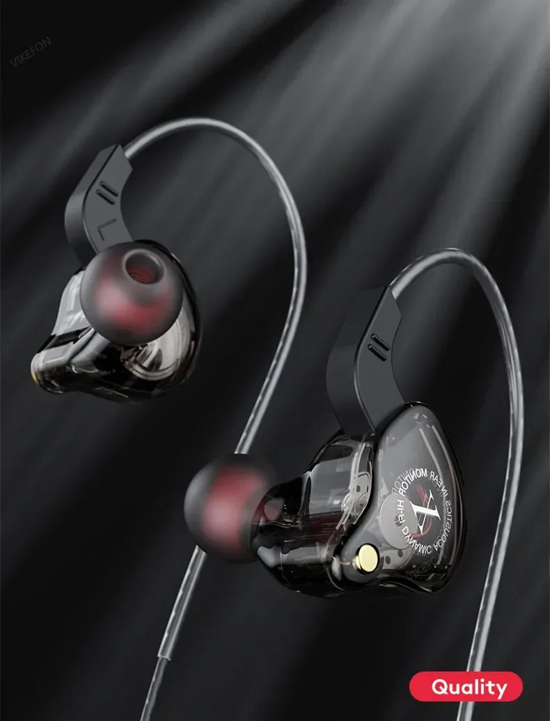Hridz X2 Wired HiFi In-Ear Earphones 3.5mm Heavy Bass Earbuds for Gaming, Music, Sport & Everyday Listening – No Microphone
