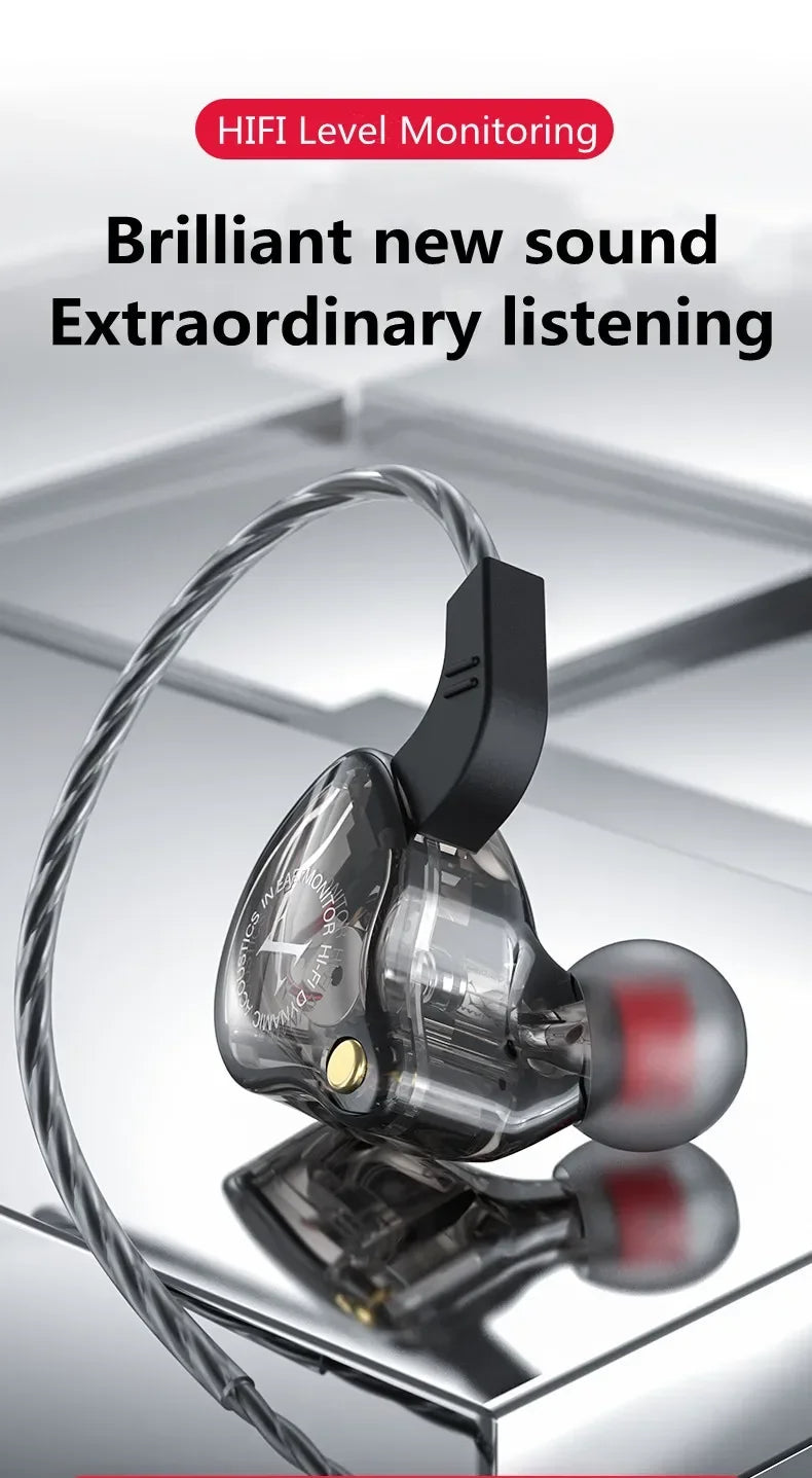 Hridz X2 Wired HiFi In-Ear Earphones 3.5mm Heavy Bass Earbuds for Gaming, Music, Sport & Everyday Listening – No Microphone