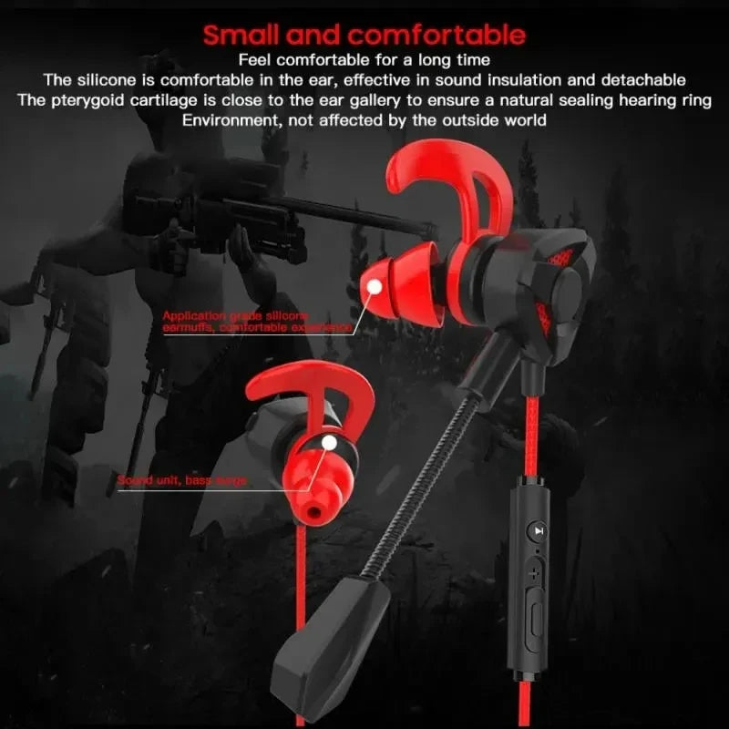 Pro Wired Gaming Earbuds with Mic - Graphene Earphones for PS4, PUBG, PC, Phone & Laptop