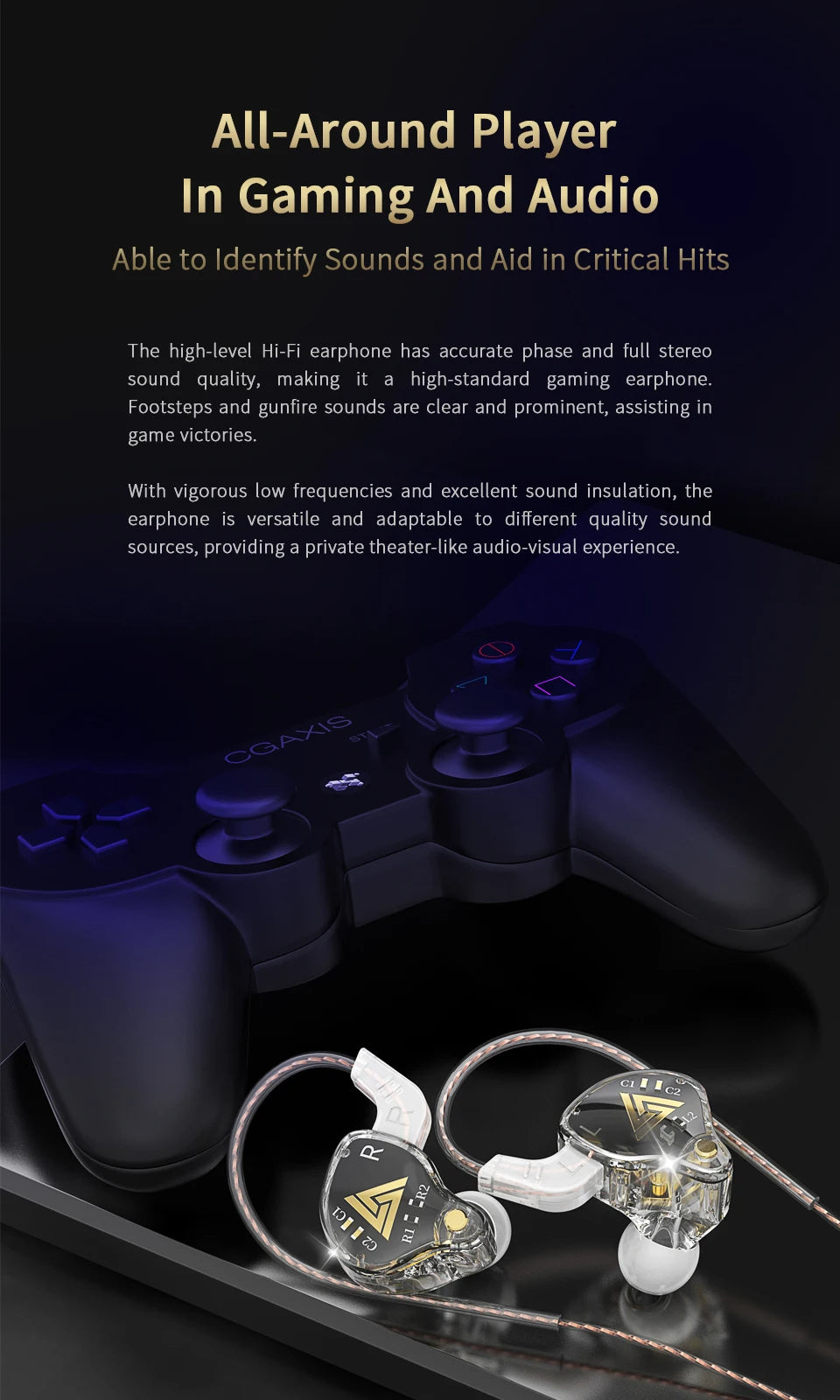 QKZ AK6 DMX HIFI Heavy Bass In-Ear Earphones With Mic IEM Level 3.5mm Headphone