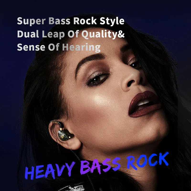 QKZ SK8 Wired In-Ear Earphones with Mic – HiFi Stereo Heavy Bass, 3.5mm