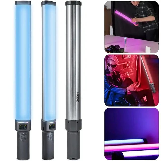 HRIDZ W270RGB 50cm Handheld RGB LED Stick Light – 20W Photography Video Tube Light with 2500K-9000K Adjustable Color Temperature & Rechargeable Battery