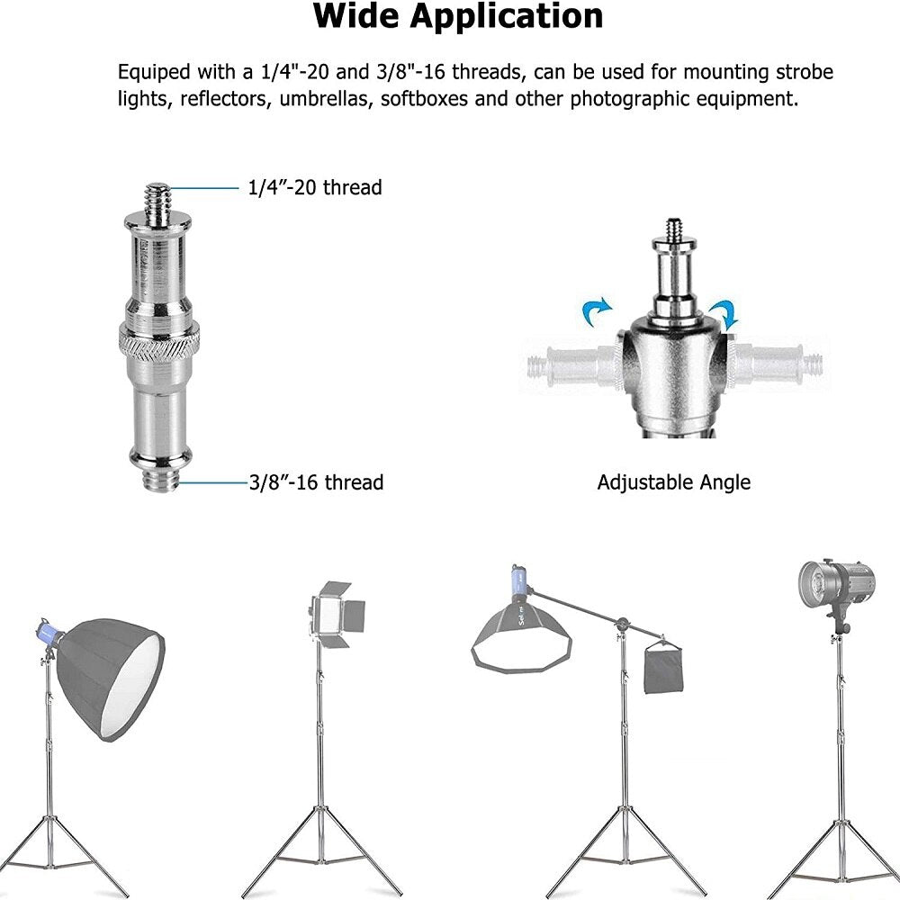 Hridz 280cm Stainless Steel Stand Heavy Duty for Light Softbox Strobe Umbrella Construction