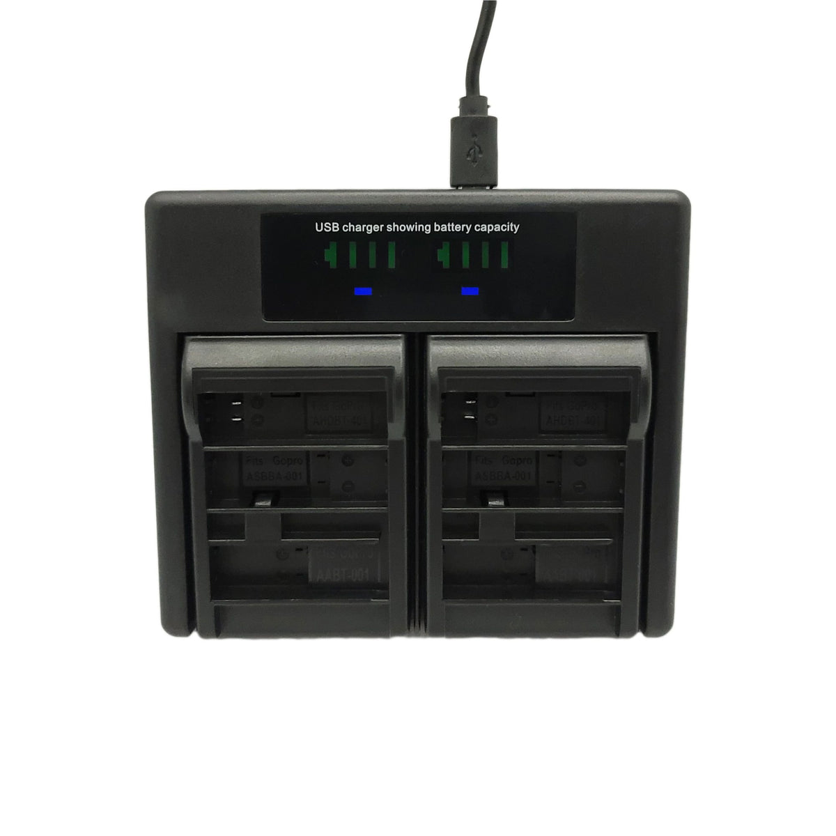 Hridz AHDBT-401 Battery Charger for GoPro HERO4 Black & Silver