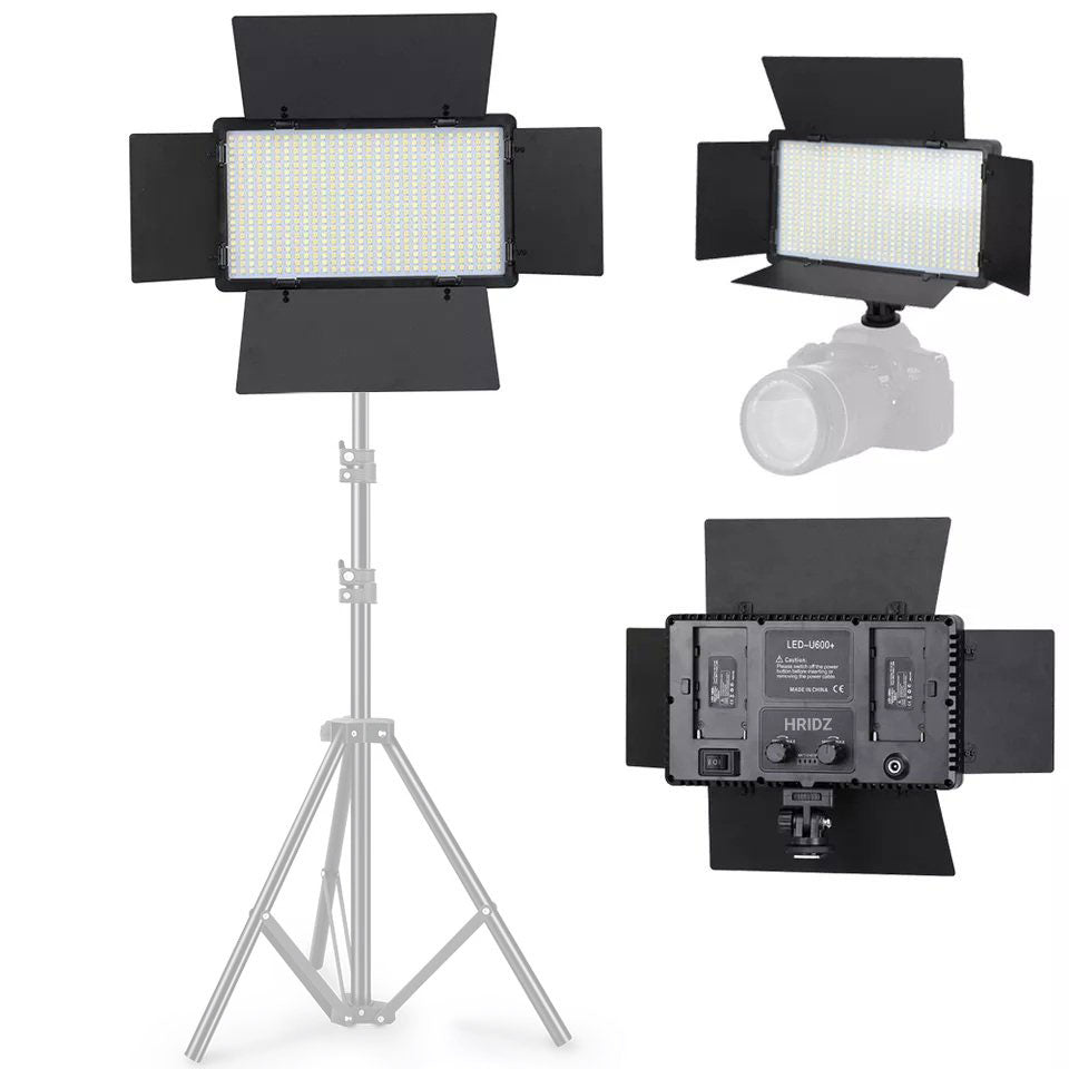 Hridz Bi-colour Video Light – Dimmable Bi-Color 2500K-8500K Panel, Remote-Controlled, for Photography, YouTube, Vlogging, and Video Recording with AU Plug Power Adapter