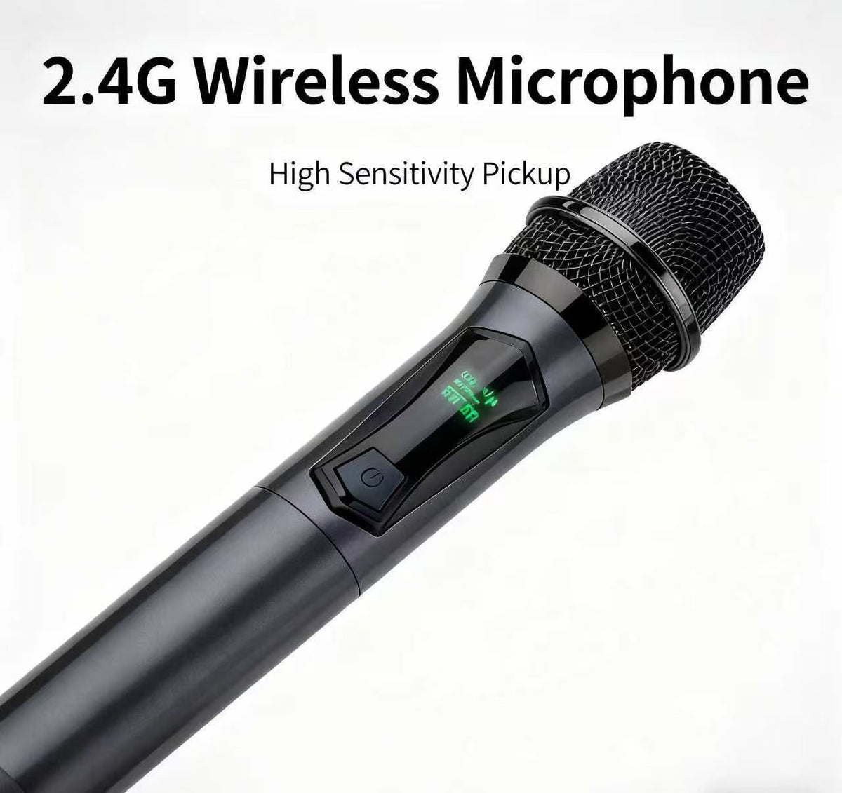 Hridz U8 Rechargeable 2.4GHz Dual Wireless Microphone System for Karaoke, DJ Live Performances