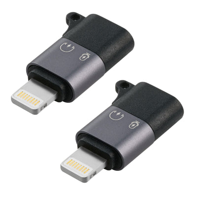2 Pcs Hridz Lightning to USB Female OTG Adapter — Audio DAC Headphone Adapter for iPhone & iOS