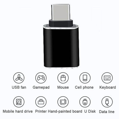 2pcs OTG Adapter USB 3.0 A Female to Type-C Male High-Speed Durable Metal for MacBook Android iPad Pro