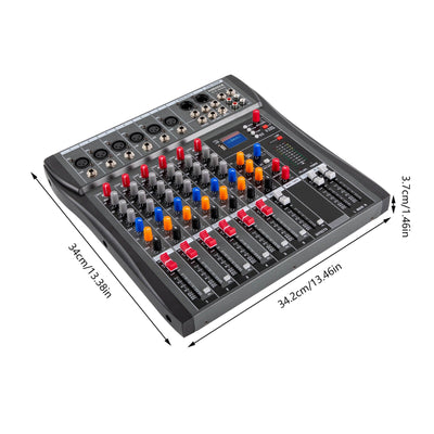 Hridz CT-60S Compact 6-Channel Bluetooth Audio Mixer