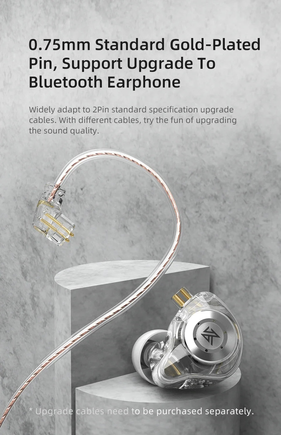 EDX Pro In-Ear Monitors Wired Earphones, No-Mic IEM, HiFi Stereo Bass