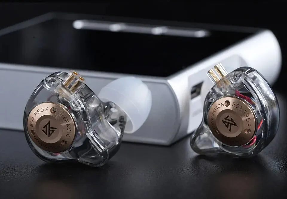 EDX Pro-X Wired In-Ear Monitor Earphones – No Mic, HiFi Stereo Bass
