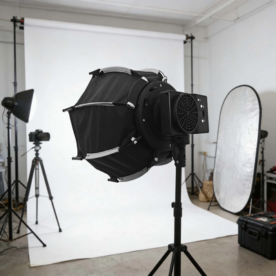 Hridz 100W COB LED Studio Lighting Kit with 30cm Quick Release Softbox, Honeycomb Grid & 210cm Light Stand