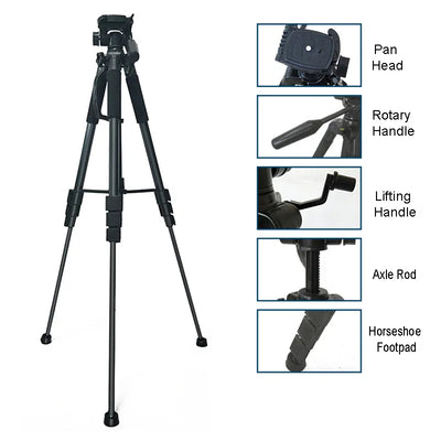 Hridz 175cm Portable Aluminium Alloy Camera Tripod for DSLR, Mirrorless Cameras, Video Camcorders