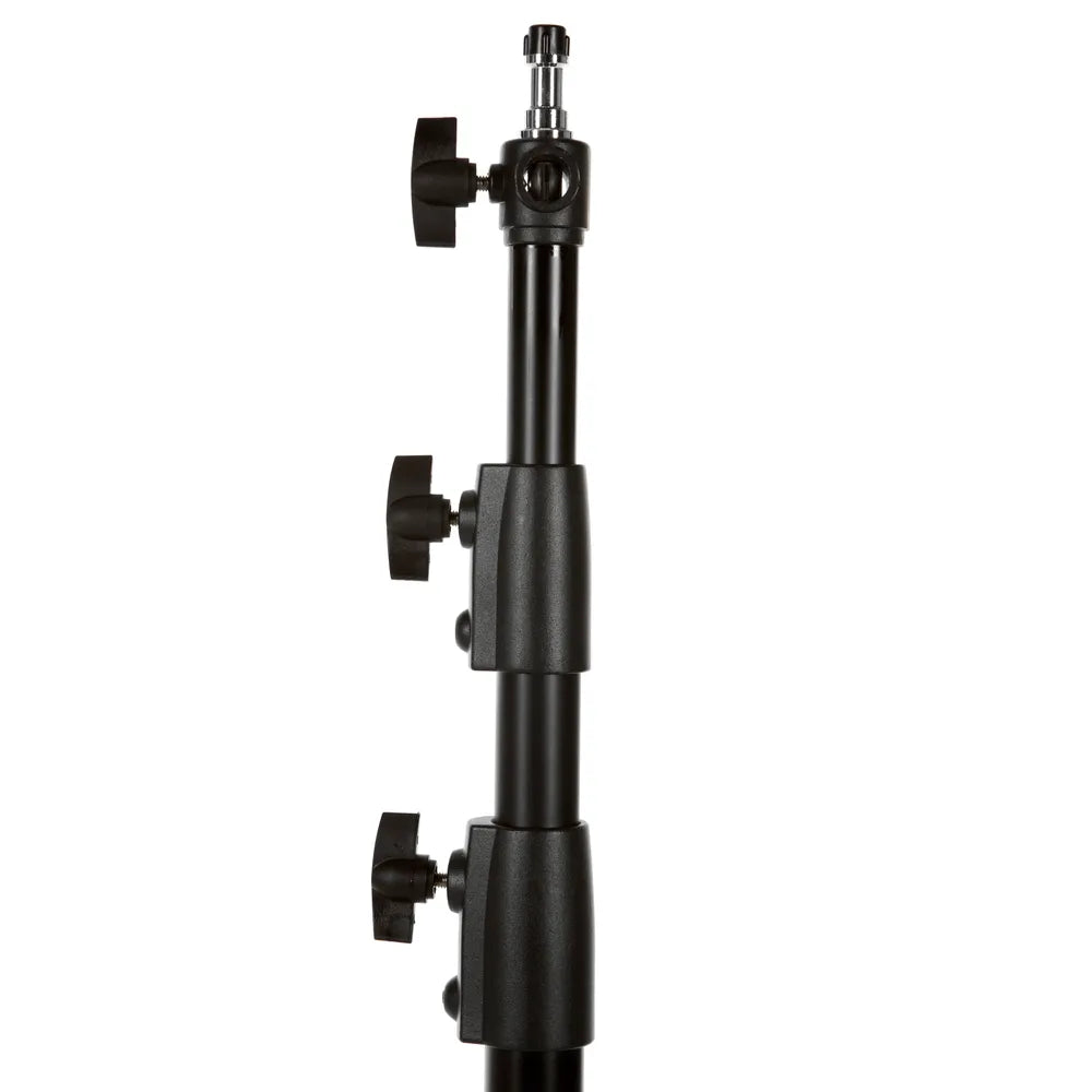 Hridz 280cm Black Stainless Steel Light Stand Colour Heavy Duty with Spigot