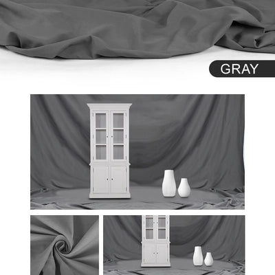 Hridz 2x3m grey muslin photography backdrop with pocket - photo 1