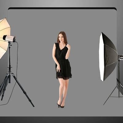 Hridz 2x3m grey muslin photography backdrop with pocket - photo 2