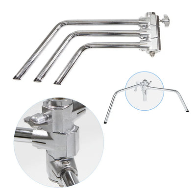 Hridz 300cm Stainless Steel Heavy Duty C-Stand – Century Light Stand for Studio Lighting