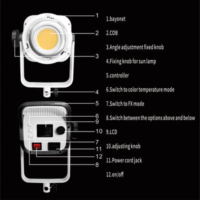 Hridz 500W LED Video Photography Light with App Control – 2800K-6800K Bi-Color Studio Lighting for Photography, Video Recording & Live Streaming