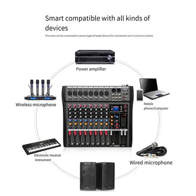 Hridz CT-80S 8-Channel Bluetooth Audio Mixer