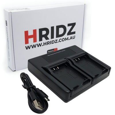 Hridz AHDBT-401 Battery Charger for GoPro HERO4 Black & Silver