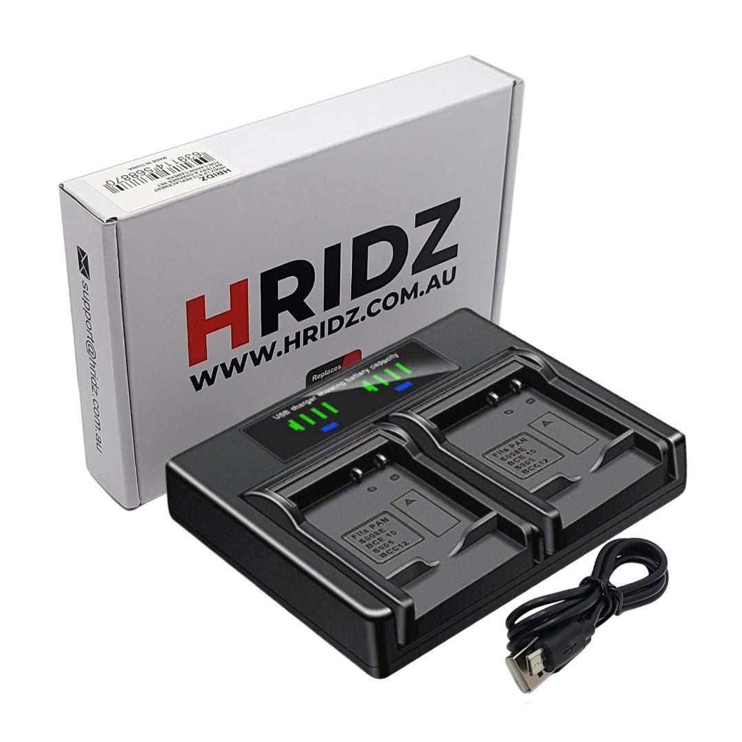 Hridz EN-EL12 Dual Battery Charger for Nikon Coolpix AW/P/S Series Cameras