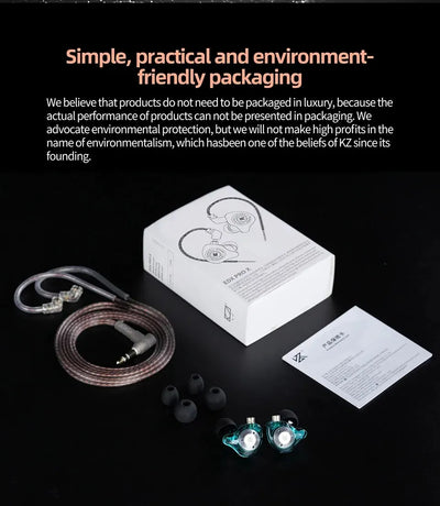 Hridz Edx Pro-x Wired IEM Earphones No-Mic HIFI Stereo Bass Music Earbuds In-Ear Sport Headphones