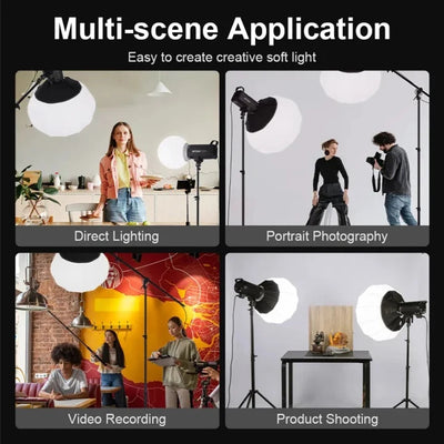 Hridz GLS65 65cm Globe Lantern Softbox with Bowens Mount – Collapsible 360° Diffuser
