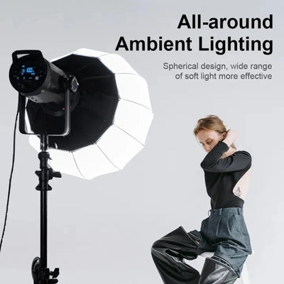 Hridz GLS65 65cm Globe Lantern Softbox with Bowens Mount – Collapsible 360° Diffuser