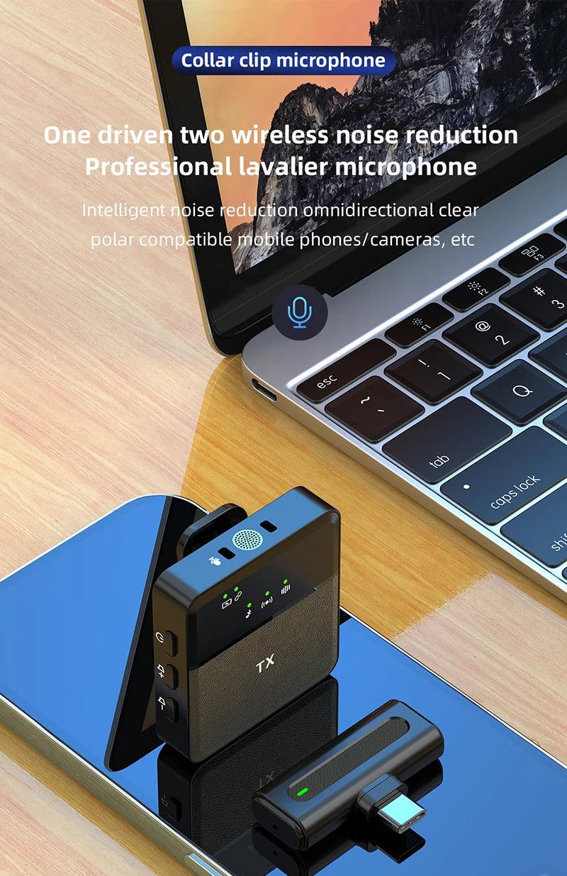Hridz HZ31 Wireless Lavalier Lapel Microphone for Cameras, Phones & Computers