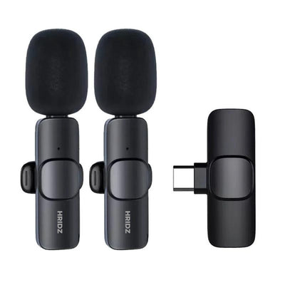 Hridz HZ9 Wireless Rechargeable Type-C Lavalier Microphone for Podcast & Interviews