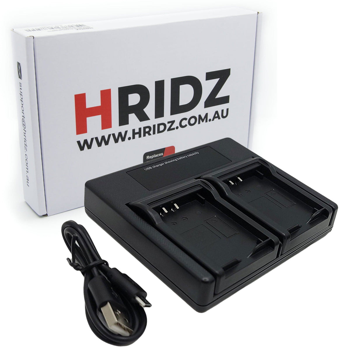 Hridz NB-2L Dual Battery Charger for Canon NB-2LH & EOS 350D/400D, PowerShot G7/G9