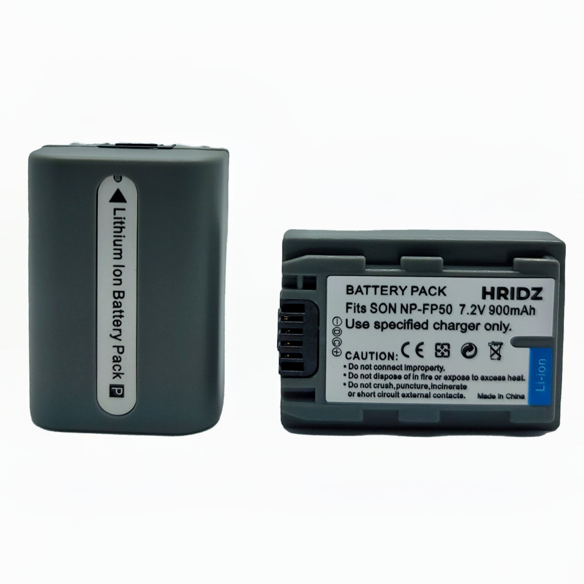 Hridz NP-FP50 2 Batteries & Dual Charger Set for Sony DCR-HC/DVD/SR Series Camcorders