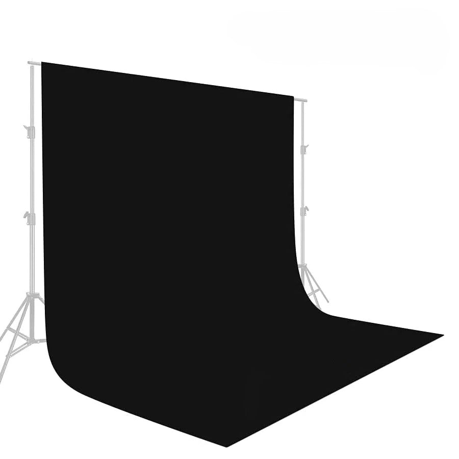 Hridz Photography Muslin Backdrop 2x3m & 3x3.6m – Green Screen, White, Black, Grey, Blue