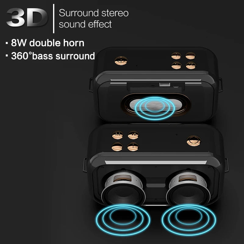 Hridz Retro Portable Bluetooth 5.0 Speaker – Stereo HiFi Sound, 1200mAh Battery, AUX & USB