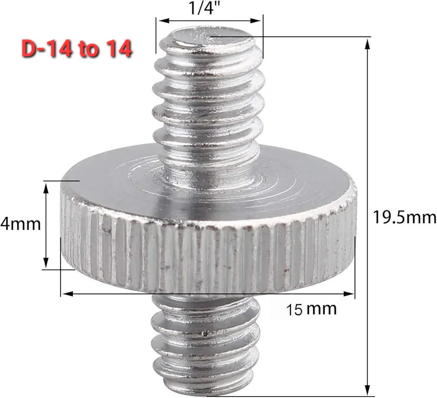 Hridz Tripod Screw Adapter – 1/4" to 3/8" Spigot Converter for Camera, Flash & Mic Rigs