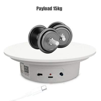 Hridz Turntable Electric Mirror Display Stand 360 Rotate Speed 15Kgs Capacity Exhibition Motorized Base