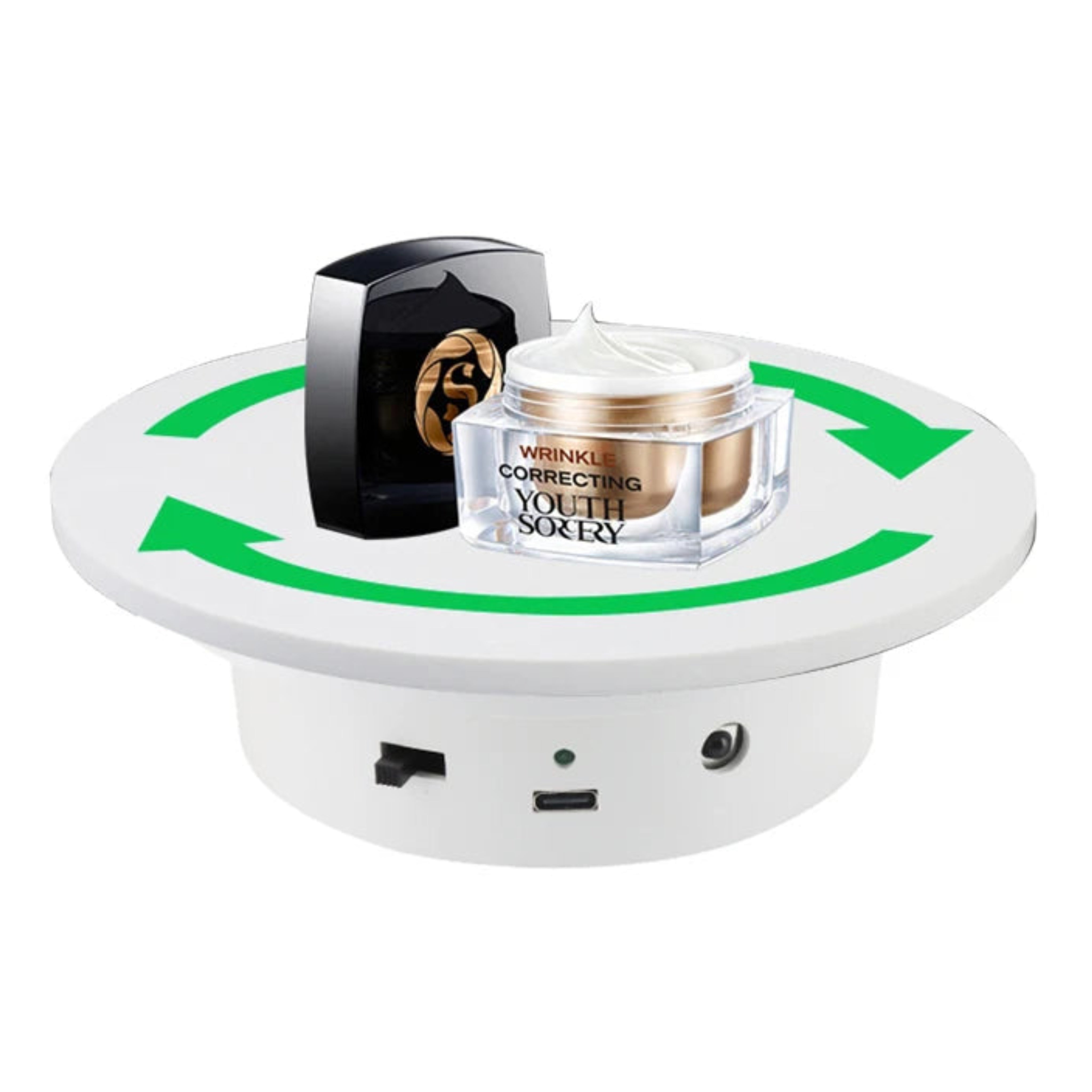 Hridz Turntable Electric Mirror Display Stand 360 Rotate Speed 15Kgs Capacity Exhibition Motorized Base