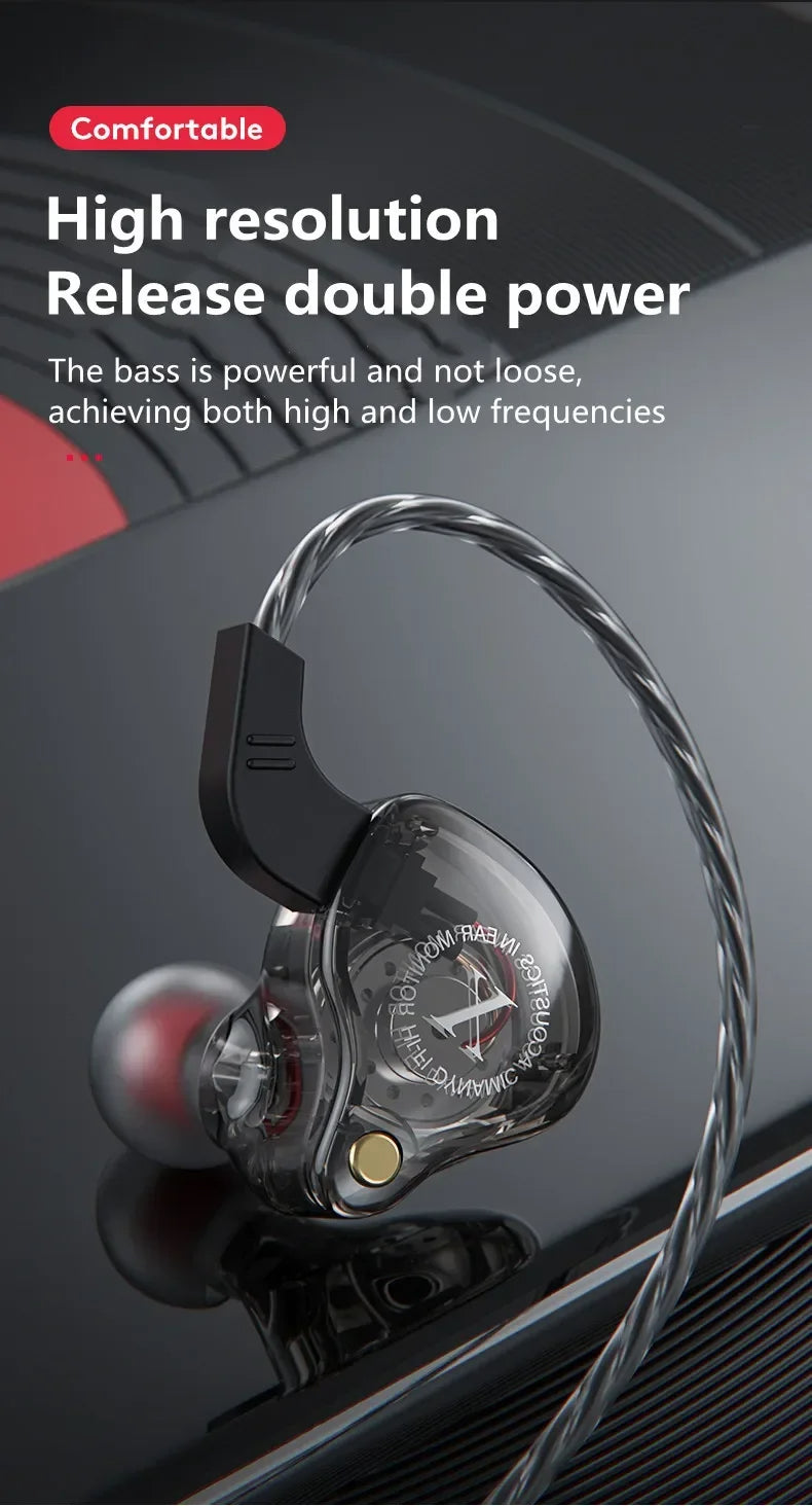 Hridz X2 Wired HiFi In-Ear Earphones 3.5mm Heavy Bass Earbuds for Gaming, Music, Sport & Everyday Listening – No Microphone