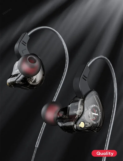 Hridz X2 Wired HiFi In-Ear Earphones 3.5mm Heavy Bass Earbuds for Gaming, Music, Sport & Everyday Listening – No Microphone