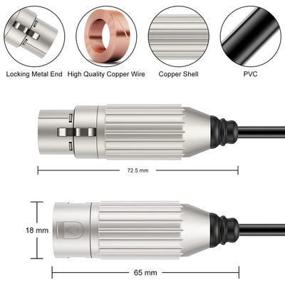 Hridz XLR male to female balanced microphone cable – image 10