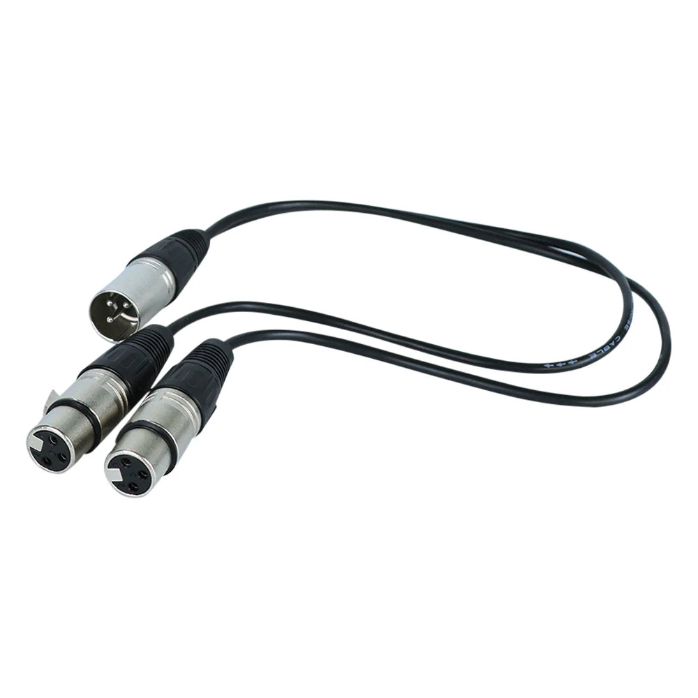 Hridz XLR Y-Splitter Audio Cable (50cm) – 1 Female to 2 Male Adapter