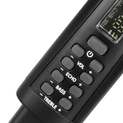 Hridz D100 2.4GHz Wireless Dynamic Karaoke Microphone System with Receiver, Reverb & Bass Control