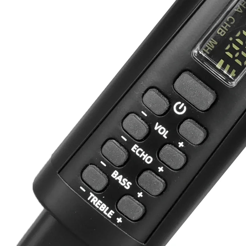 Hridz D100 2.4GHz Wireless Dynamic Karaoke Microphone System with Receiver, Reverb & Bass Control